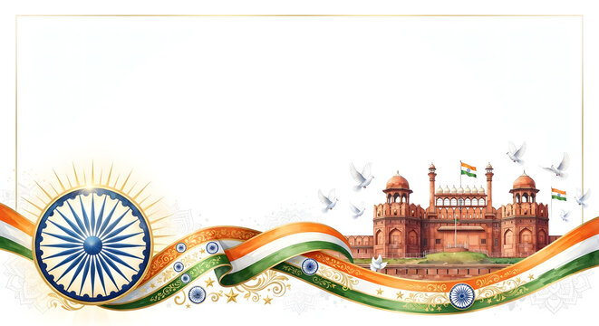 Independence day logo banner poster greeting card design template concept on background.