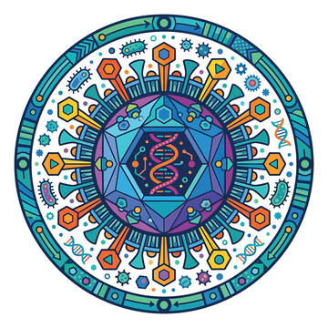 DNA Helix Structure Genetic Code Symbol.