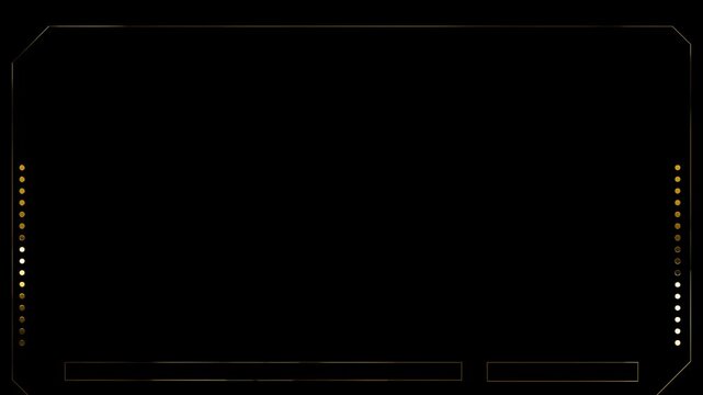 luxury gold empty frame on the green screen background