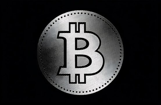 Bitcoin cryptocurrency logo on dark background