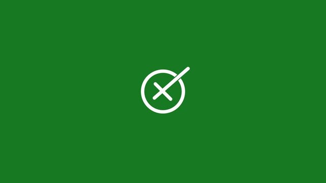 Green screen checkerboard animation loop, x marked target, rotating circle, seamless background, checkerboard pattern