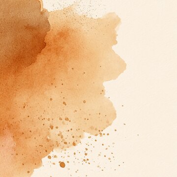 Minimal coffee themed watercolor background with airy whitespace