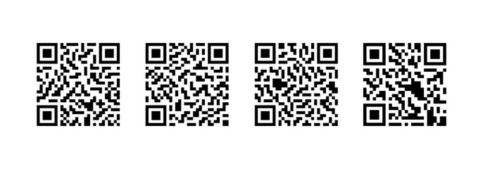 Fototapeta premium Black QR Code Symbol For Digital Payment