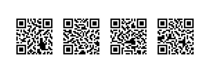 Fototapeta premium Black QR Code Symbol For Digital Payment