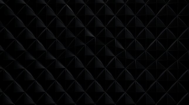 Black Geometric Diamond Pattern 3D Texture Background
