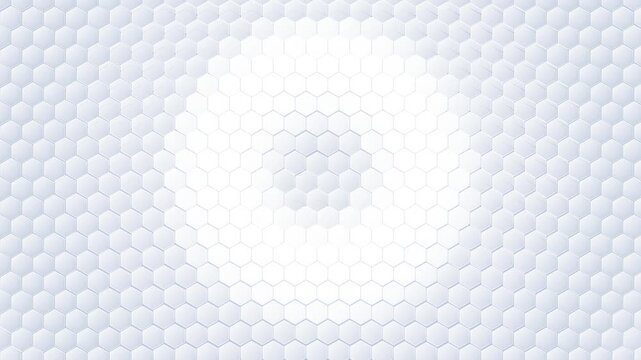 Abstract hexagonal geometric pattern with subtle light pulse effect, subtle animation, clean background for technology or science themes