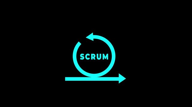 SCRUM, agile development methodology concept. Task sprint teamwork methodology. Adaptable, fast, flexible and effective agile framework. Scrum roles, product owner, scrum master and scrum team