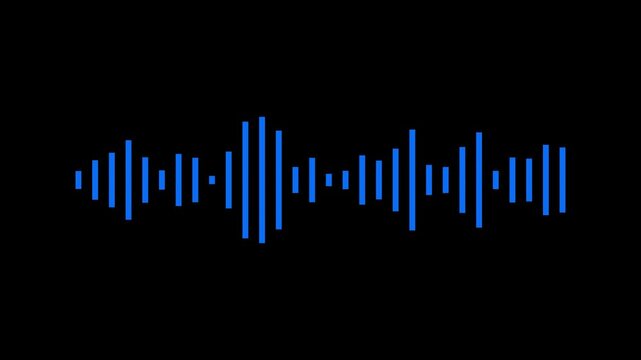 Abstract music waves oscillation. Futuristic sound wave visualization. wave form Audio. Isolated on transparent background. Digital interface element. Seamless loop.4k motion graphics video animation