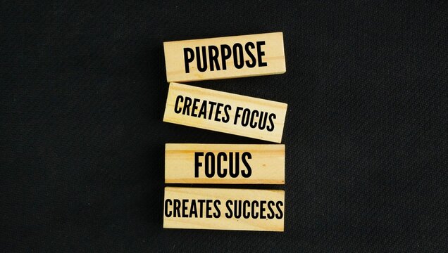 Words or quotes of inspiration and motivation to succeed Purpose creates focus, focus creates success. having a clear "why" anchors your attention, which eliminates distractions and channels your ener