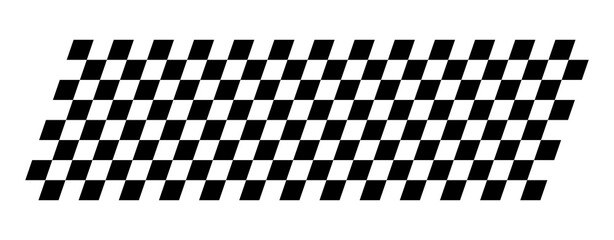 Obraz premium Black Checkered Racing Stripe Pattern Isolated on Transparent Background PNG