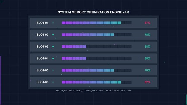 Abstract Digital Visualization of RAM Memory Management in a Futuristic Computing Environment