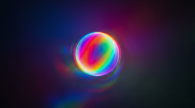 Abstract rainbow sphere with chromatic aberration
