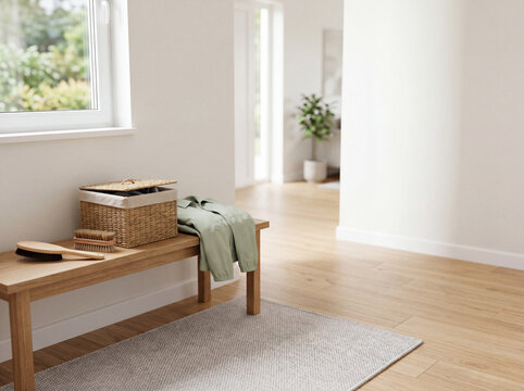 Entryway Pollen Control and Allergy Prevention Station with Clothing Brushes