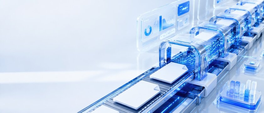futuristic document processing system with transparent technology interface