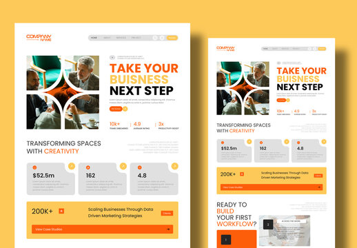 Business Landing Page Website UI Template