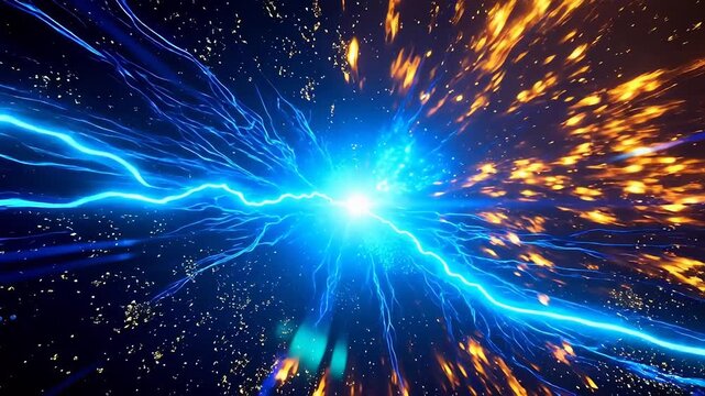Blue electric energy in space