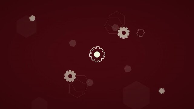rotating interlocking geometric shapes optical illusion abstract loop
