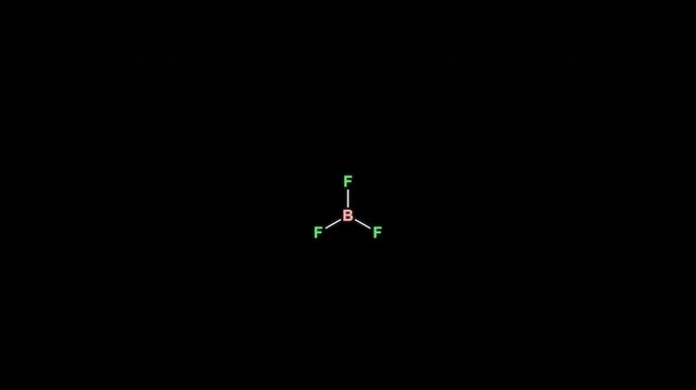 VSEPR Trigonal Planar AX3 Lewis Structure Animation Clean No Text Alpha 4K