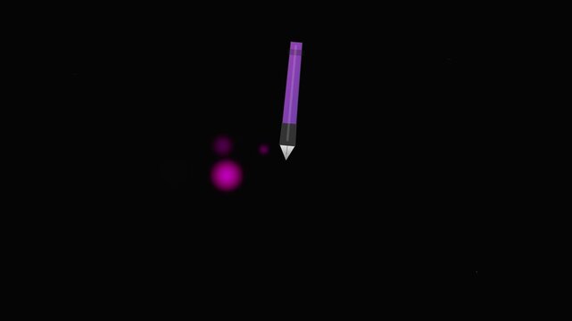 scribbling pen tool icon with creative ink splashes