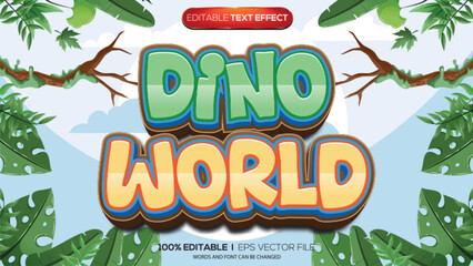 3d text effect dino world theme © Ardhy