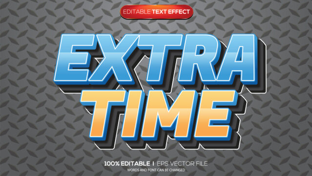 3d text effect extra time theme