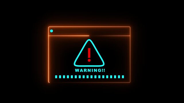 Warning message, Cyber attack on online network error system, Cybersecurity vulnerability, Data breach, Illegal connection, Compromised information, Error popup and maintenance system showing...