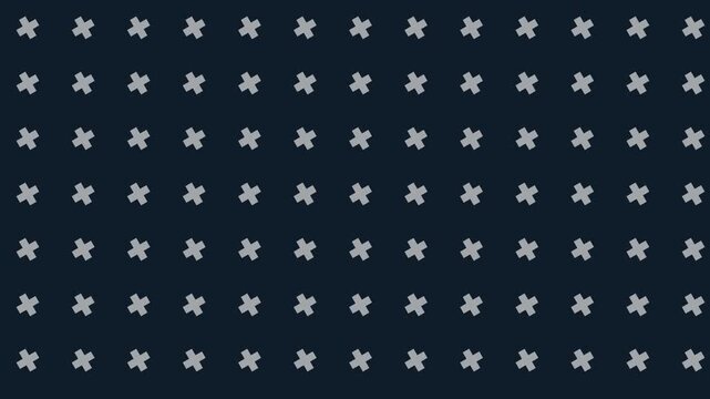 seamless rotating crosses pattern looping abstract background