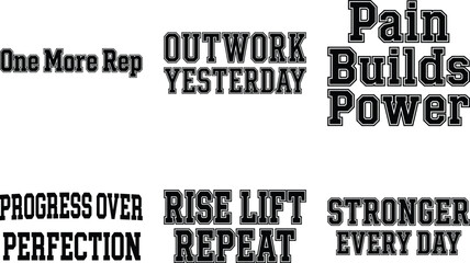 Obraz premium Dynamic athletic typographic slogans serve as daily reminders