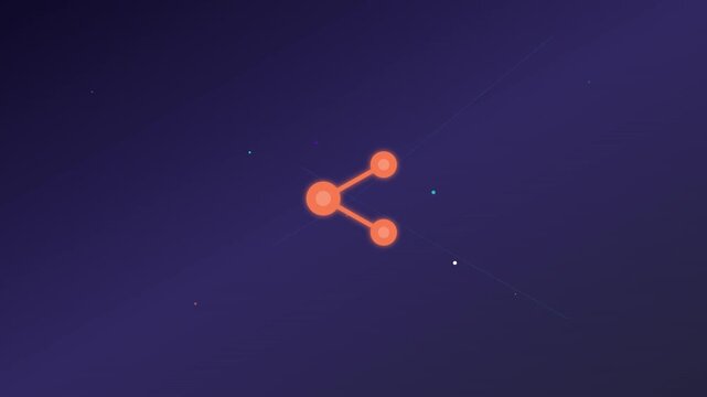 share network icon with expanding node connection points