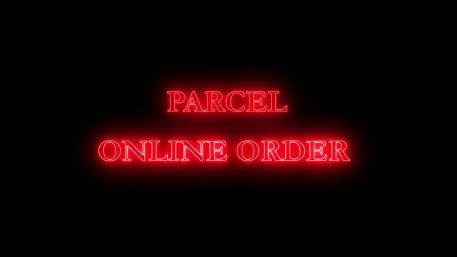 glowing neon online Delivery parcel
