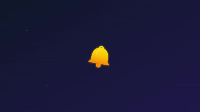 sleek bell notification icon with alert motion ripples