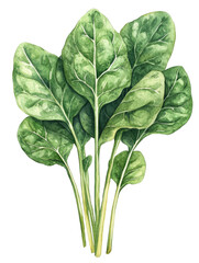 Fototapeta premium Fresh Green Leafy Vegetables with Textured Leaves