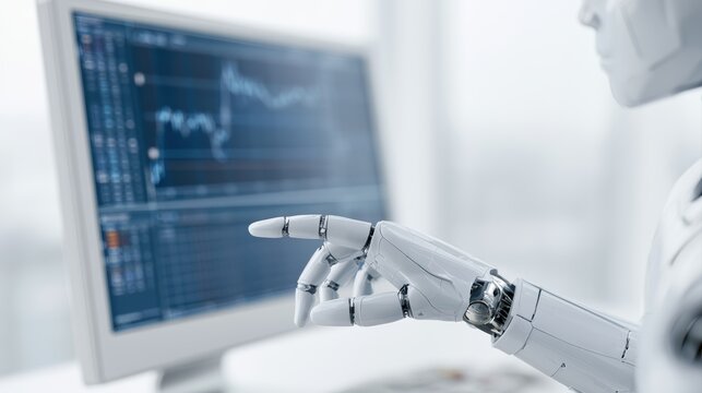 AI-enabled trading system with robotic interaction and predictive market analysis dashboards