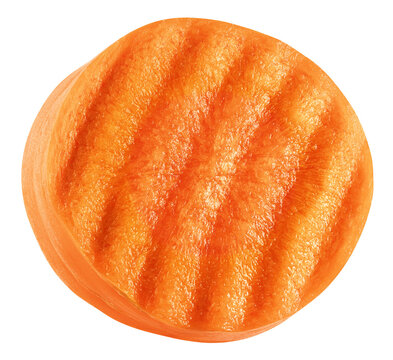 Carrot slice isolated, full depth of field