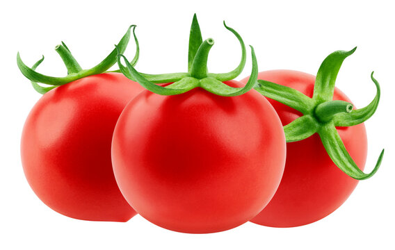 Tomato cherry isolated, full depth of field