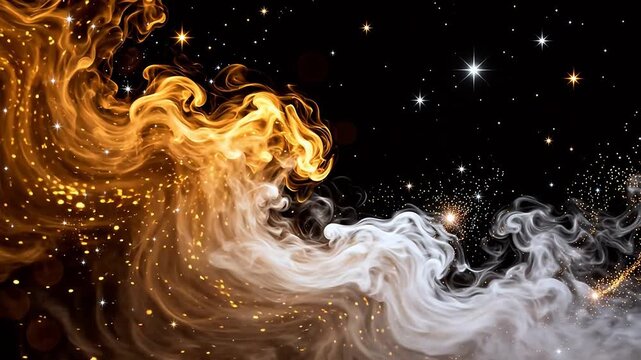 Cosmic Nebula with Stars