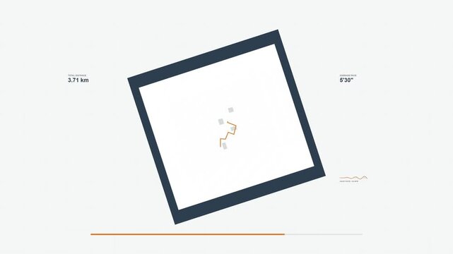 GPS route mapping on screen with distance calculation