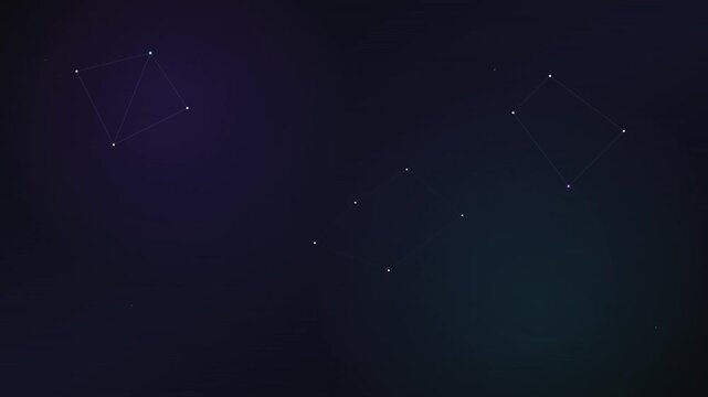 sleek minimalist white dots connecting on black