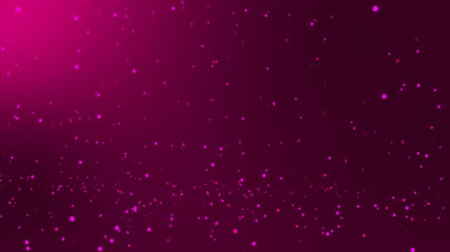 Particles abstract background shimmering gracefully in this seamless loop 4k animation video. Vibrant pink bokeh particles rising up on a dark magenta background in a seamless loop.