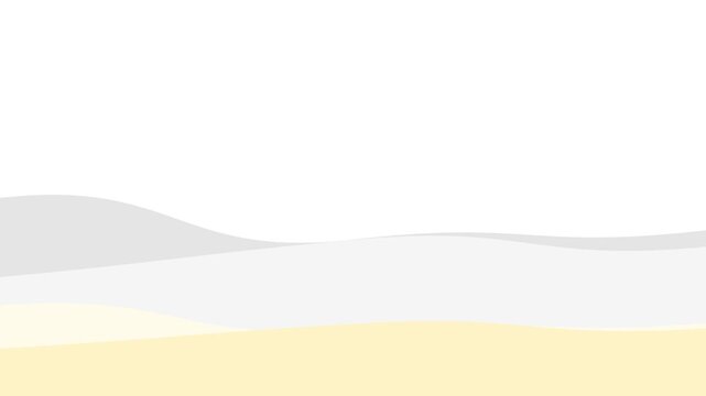 Minimalist abstract waves flow in a smooth motion animation featuring soft cream and white layers for a clean digital video