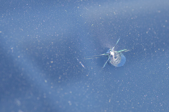 Car Windshield Stone Chip Damage