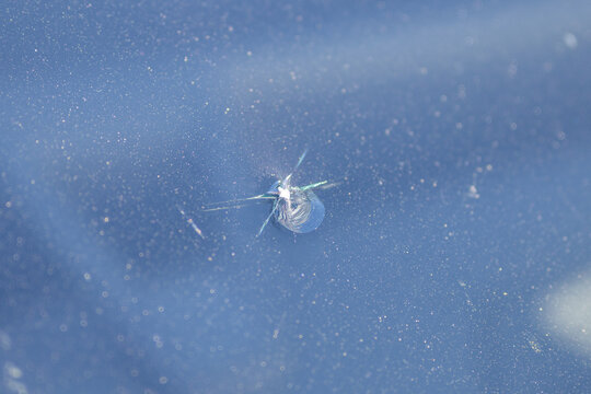 Minimal Windshield Damage Abstract Background