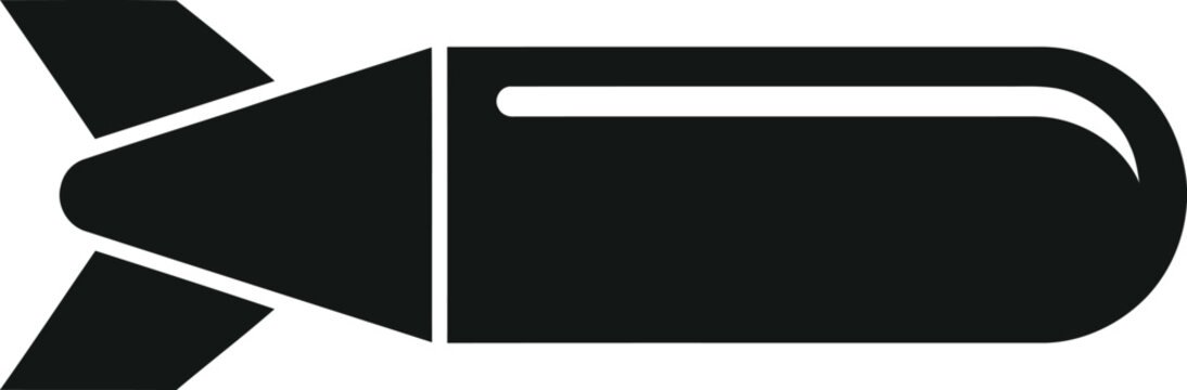 vector illustration of an explosive bomb with fins