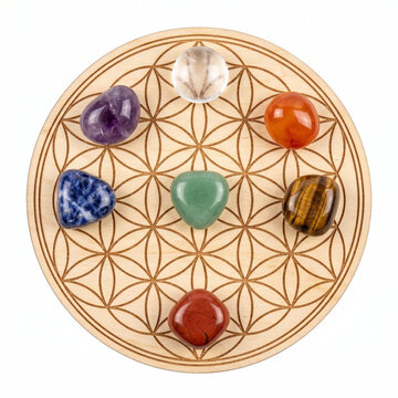 Chakra grid isolated on white background  