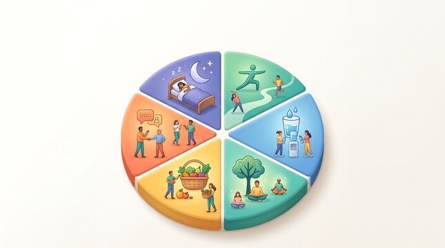 Corporate Wellness Infographics and Healthy Habits Vector Illustration Series