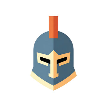 Spartan Gladiator Helmet Vector Icon for Warrior and Knight Concept