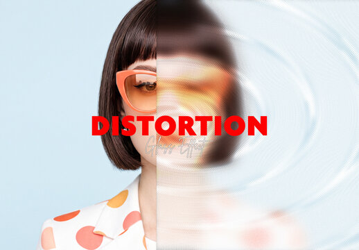 Circular Distortion Glass Photo Effect