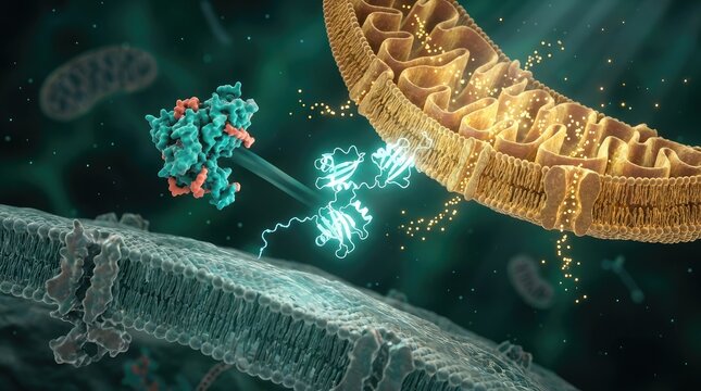 Protein interaction with cell membrane for cellular signaling and medical research.