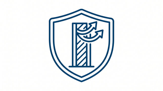 Minimalist wall cross-section icon. Stylized multi-layer architecture symbol. Engineering design element.
