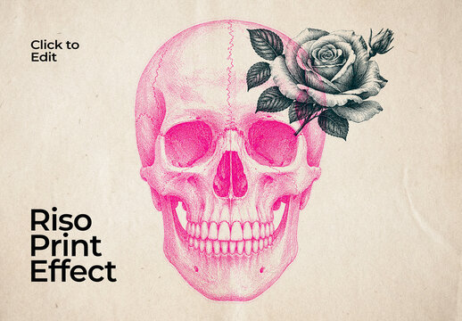 Risograph Print Photo Effect